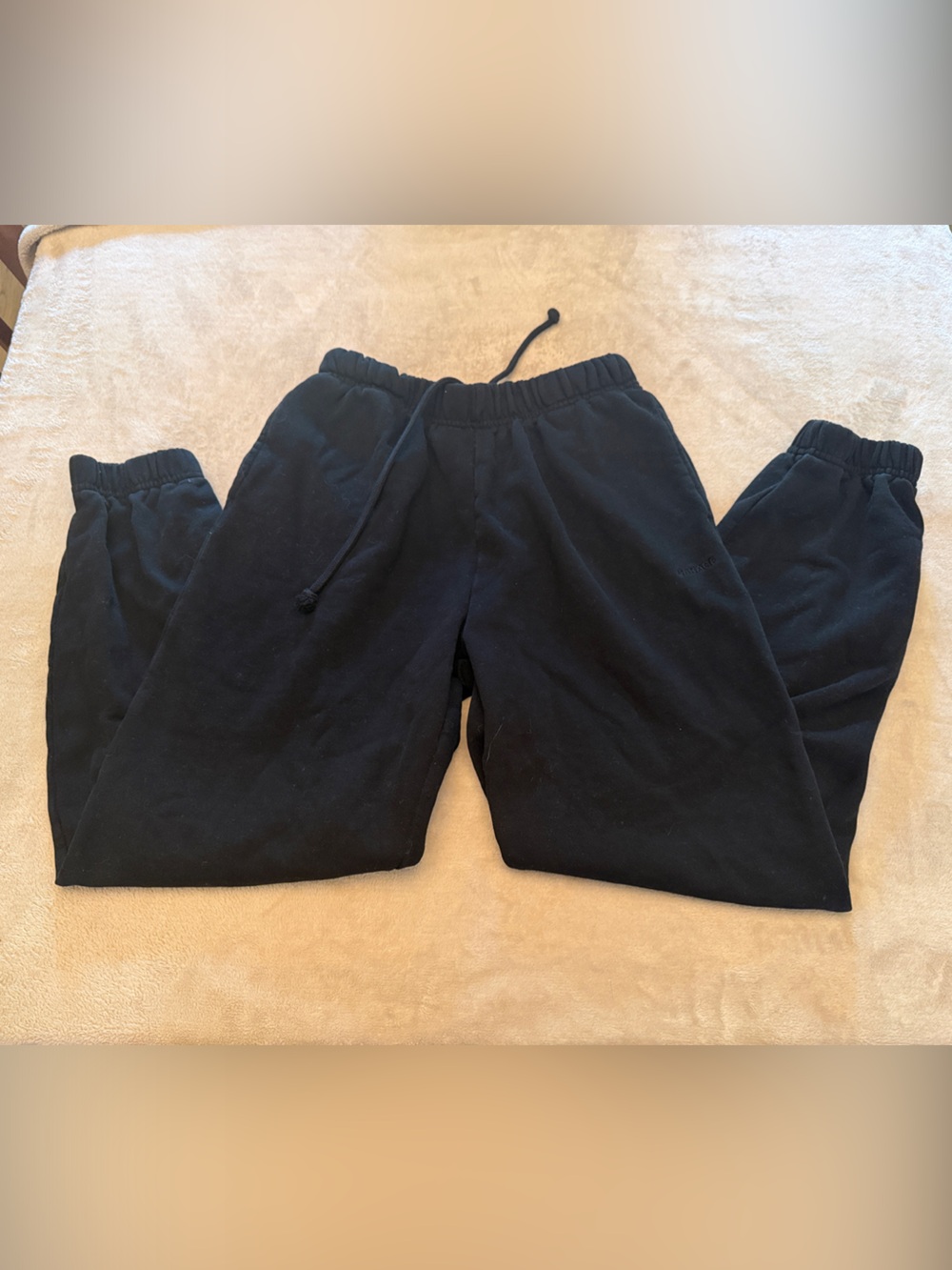Garage Black Men's Fleece Joggers with Drawstring